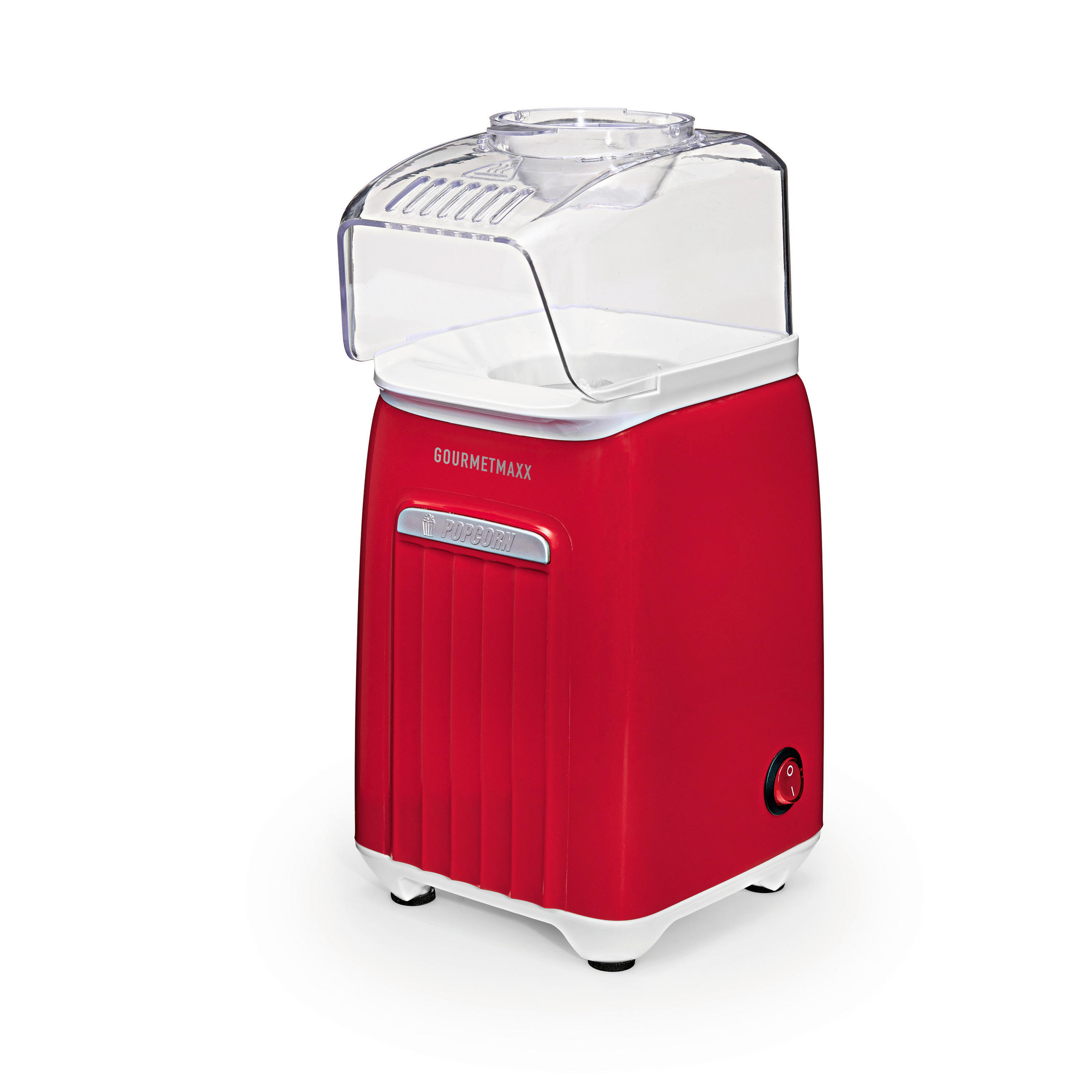 POPCORNMASCHINE Retro  - Rot/Weiß, Basics, Kunststoff/Metall (14,3/12,3/27cm) - GOURMETMAXX