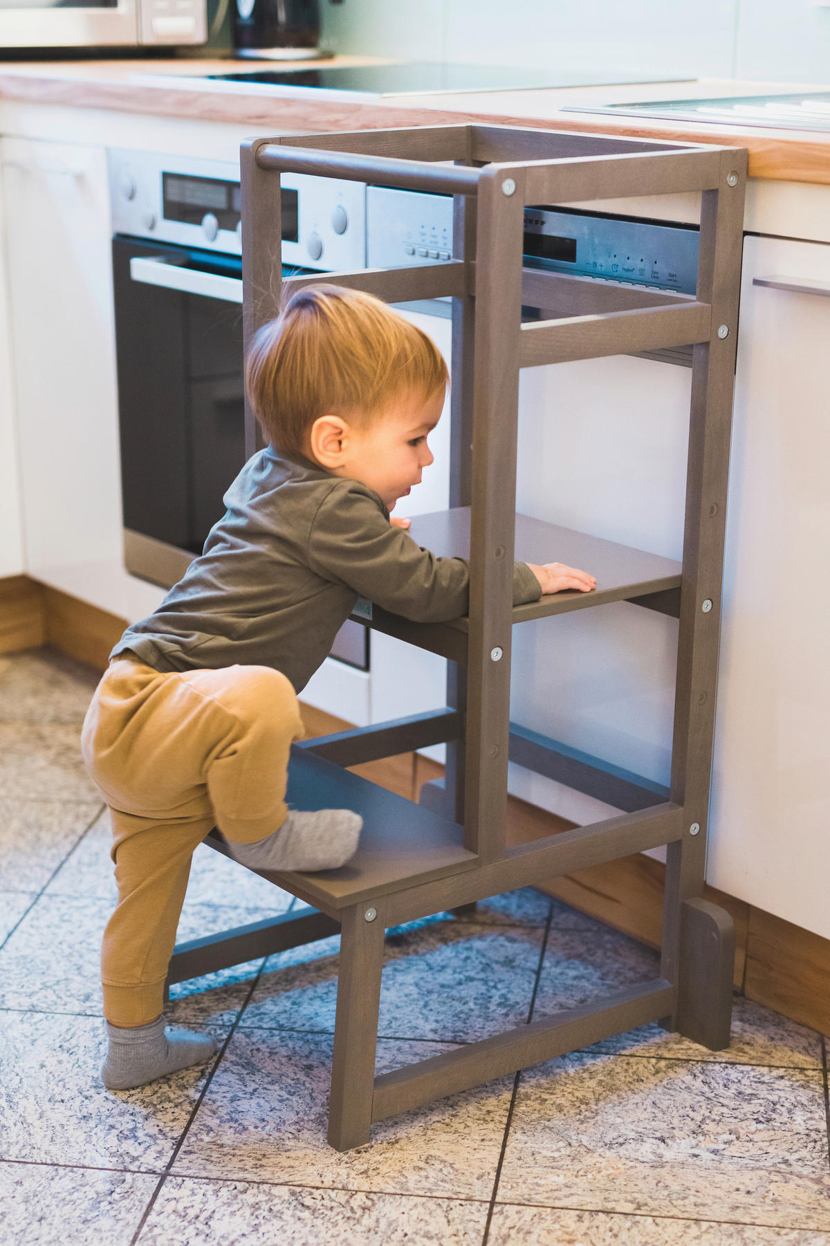 LERNTURM Vista  - Grau, Basics, Holz (90/40/46cm) - Fillikid