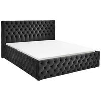 TAPECIRANI KREVET   140/200 cm   crna  - crna, Konvencionalno, tekstil/plastika (140/200cm) - Carryhome