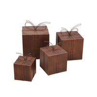 DEKOGESCHENKBOX  4 Stück  Rostfarben  - Rostfarben, Basics, Metall - Gardenson