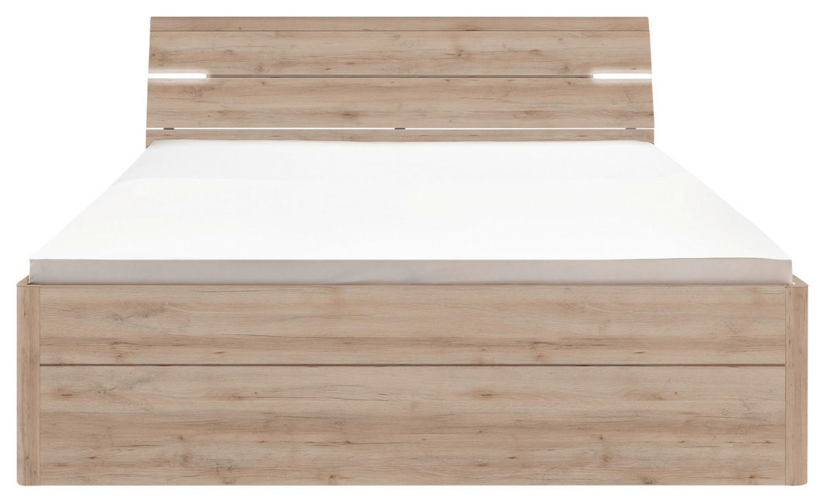 BETT 180/200 cm  in Buchefarben  - Buchefarben/Schwarz, KONVENTIONELL, Holzwerkstoff/Kunststoff (180/200cm) - Carryhome