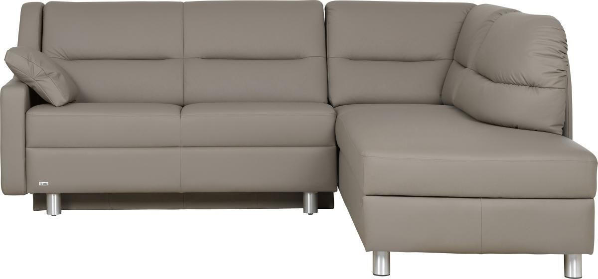 ECKSOFA in Echtleder Taupe  226/208 cm  - Taupe, KONVENTIONELL, Leder (226/208cm) - Sedda