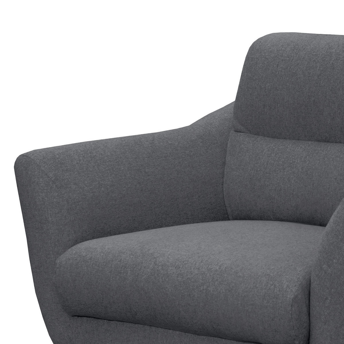 SESSEL in Webstoff Anthrazit  - Anthrazit/Schwarz, Design, Holz/Textil (92/87/88cm) - Livetastic