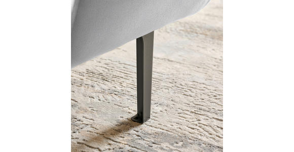 ECKSOFA in Chenille Greige  167/311 cm  - Greige/Schwarz, Design, Textil/Metall (167/311cm) - Xora