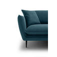 ECKSOFA  in Webstoff Petrol  304/196 cm  - Petrol/Schwarz, KONVENTIONELL, Textil/Metall (304/196cm) - Hom`in