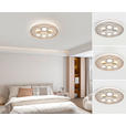 LED-DECKENLEUCHTE Ilok 50/5 cm  - Sandfarben/Chromfarben, Design, Kunststoff/Metall (50/5cm) - Novel