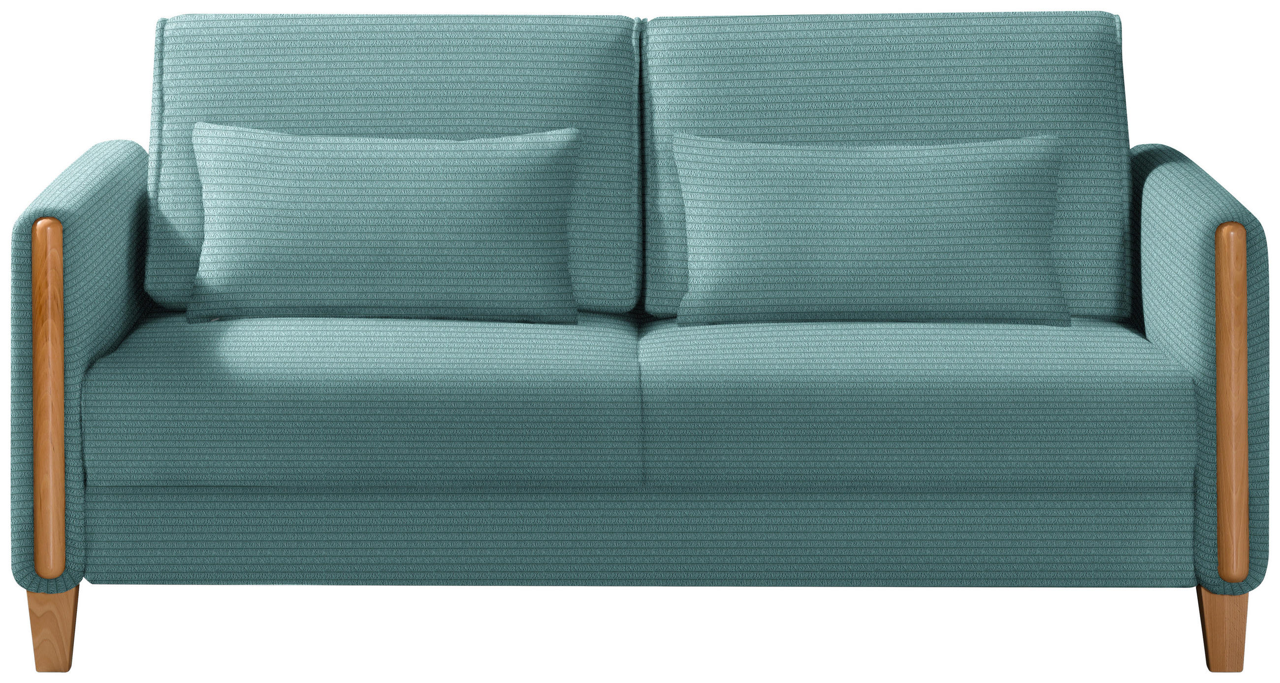 SCHLAFSOFA in Cord Blau, Buchefarben  - Blau/Buchefarben, Design, Holz/Textil (174/88/104cm) - Niels Andersson