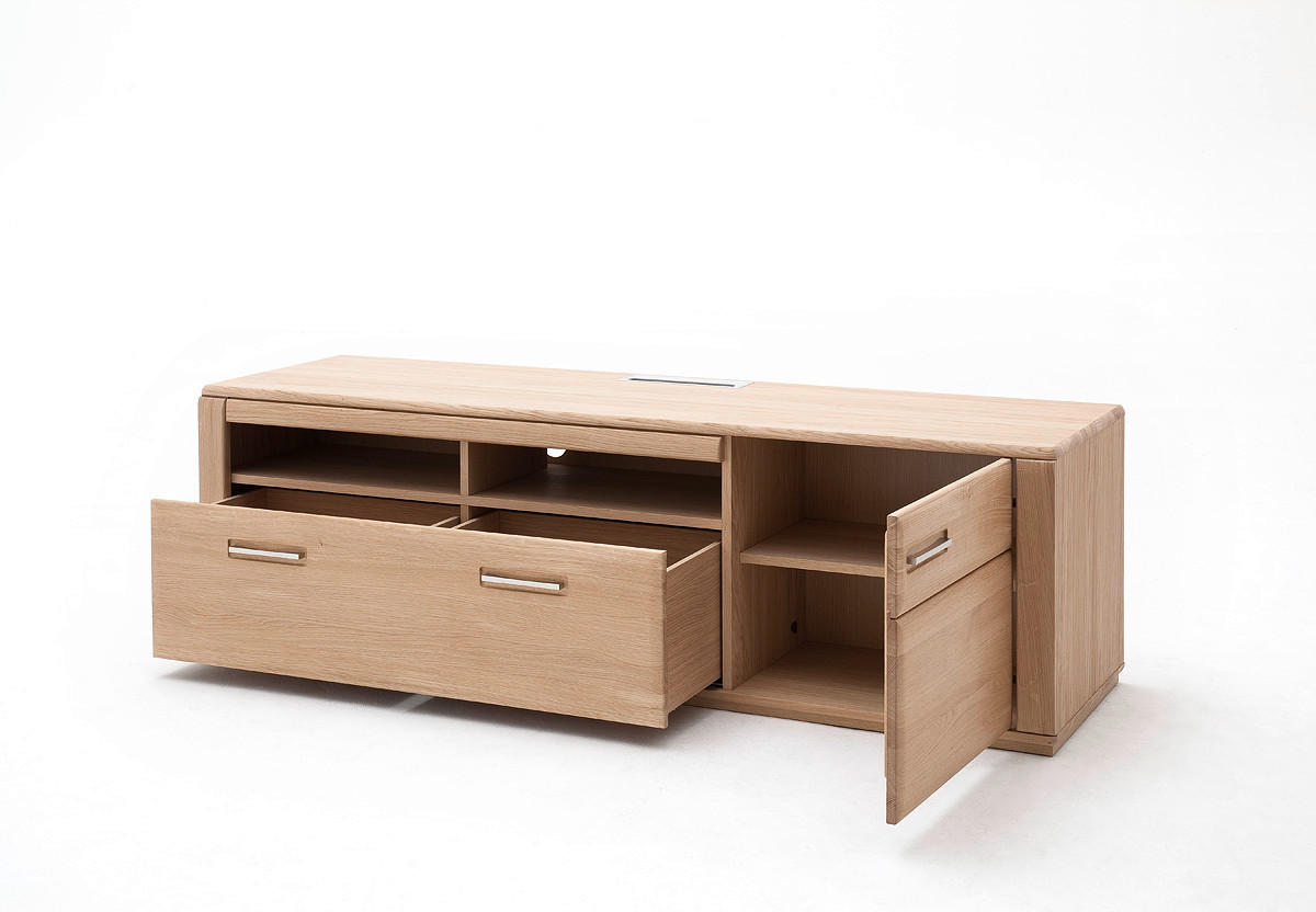 TV-ELEMENT  in 179/54/51 cm  - Eichefarben/Silberfarben, Design, Holz/Holzwerkstoff (179/54/51cm) - Livetastic