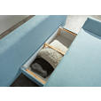 SCHLAFSOFA Flachgewebe Hellblau  - Chromfarben/Schwarz, Design, Kunststoff/Textil (194/73/91cm) - Xora