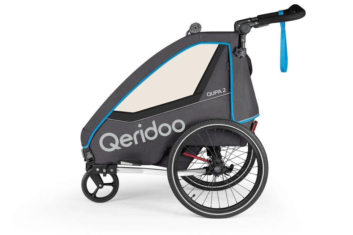 FAHRRADANHÄNGER   Qupa 2  - Grau, Basics, Kunststoff/Metall (112/81/106cm)