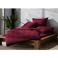 Lenjerie De Pat 220/200 cm  - roșu burgund, Basics, textil (220/200cm) - Novel