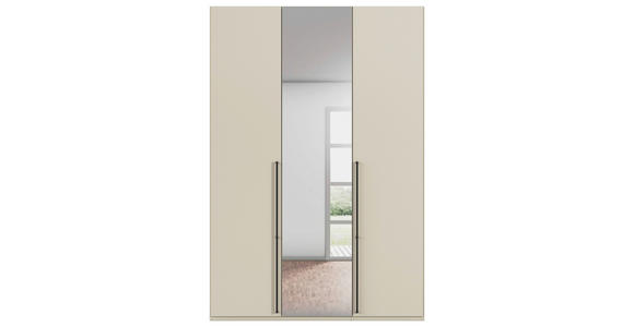 DREHTÜRENSCHRANK 151/235/61 cm,  in Champagner, 3-türig  - Chromfarben/Champagner, Basics, Glas/Holzwerkstoff (151/235/61cm) - Novel