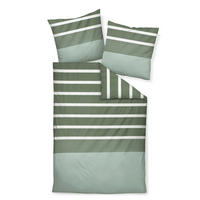 POSTEĽNÁ BIELIZEŇ, makosatén, šalviovozelená, 140/200 cm  - šalviovozelená, Basics, textil (140/200cm) - Jensen