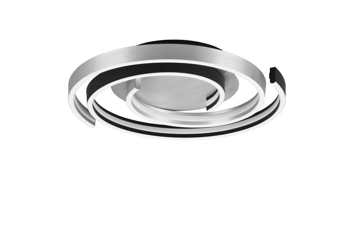 LED-DECKENLEUCHTE  50/9 cm    - Schwarz/Alufarben, Design, Metall (50/9cm) - Trio Leuchten