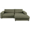 ECKSOFA in Chenille Grün  - Schwarz/Grün, Design, Kunststoff/Textil (270/190cm) - Lomoco