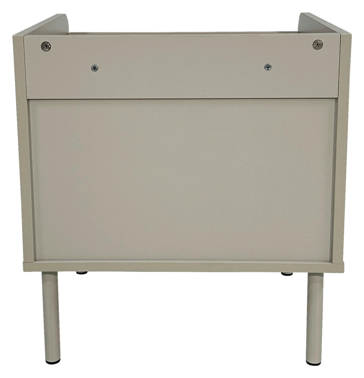 NACHTKÄSTCHEN in Eichefarben, Hellgrau  - Eichefarben/Goldfarben, Design, Holzwerkstoff/Metall (50/54/40cm) - Xora
