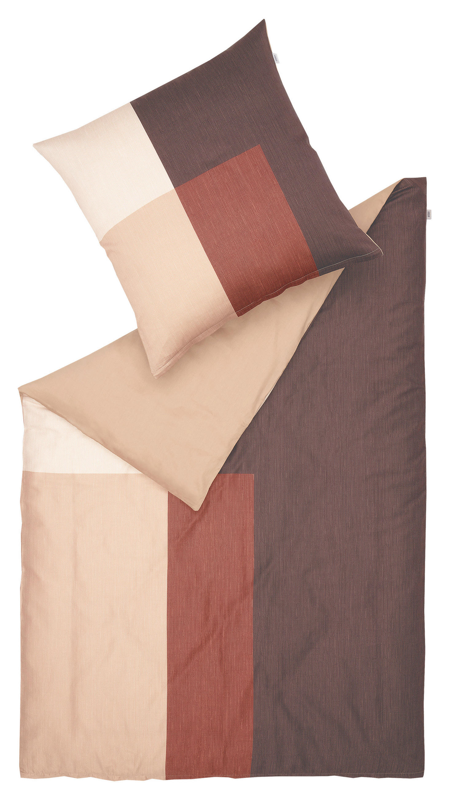 WENDEBETTWÄSCHE 135/200 cm Satin  - Rotbraun/Bordeaux, Design, Textil (135/200cm) - Schöner Wohnen