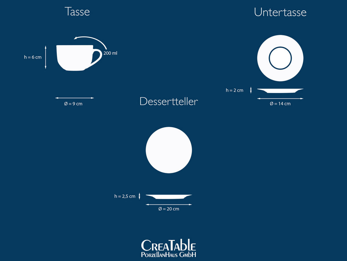 KÁVOVÁ SOUPRAVA, porcelán - bílá, Basics, keramika - Creatable