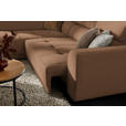 ECKSOFA in Struktur Rostfarben  205/284 cm  - Rostfarben/Schwarz, Design, Kunststoff/Textil (205/284cm) - Xora