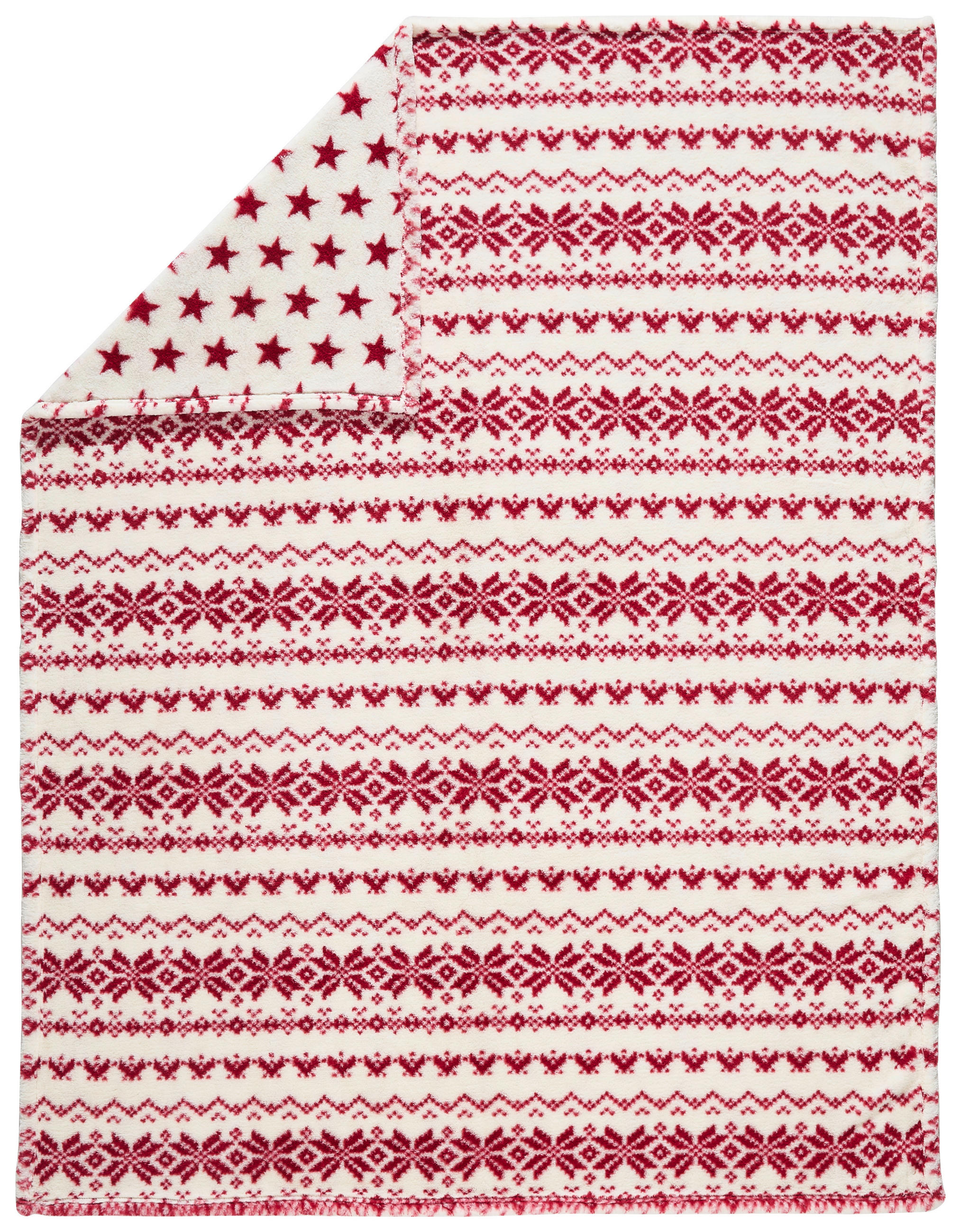WOHNDECKE 150/200 cm  - Rot/Creme, KONVENTIONELL, Textil (150/200cm) - X-Mas