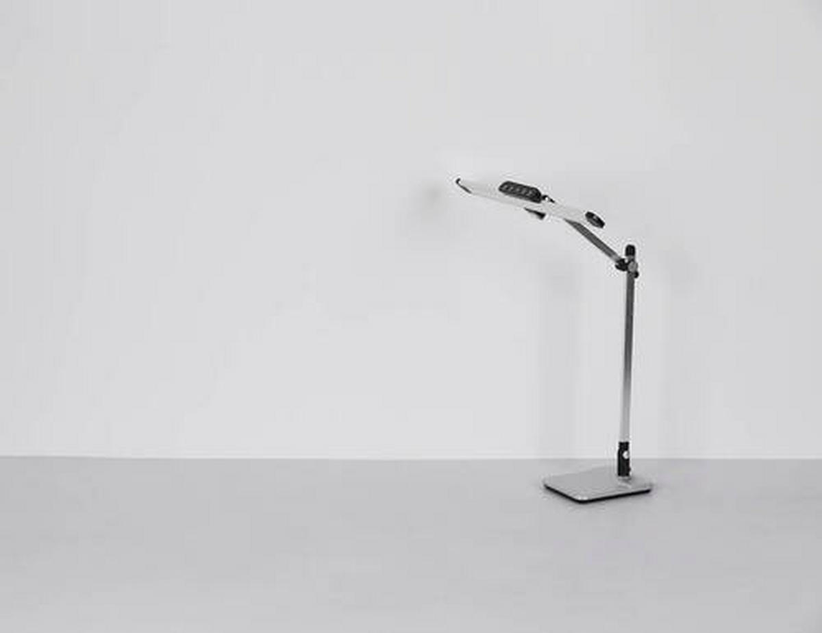 LED-SKRIVBORDSLAMPA 36,8/50/61,2 cm   - silver/svart, Design, metall/plast (36,8/50/61,2cm) - Globo