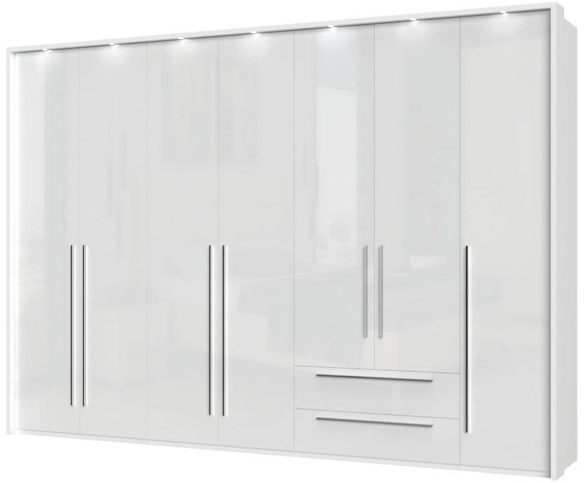 ORMAR SA KLASIČNIM VRATIMA bela, bela visoki sjaj  322/226/60 cm  - bela visoki sjaj/bela, Dizajnerski, pločasti materijal/plastika (322/226/60cm)