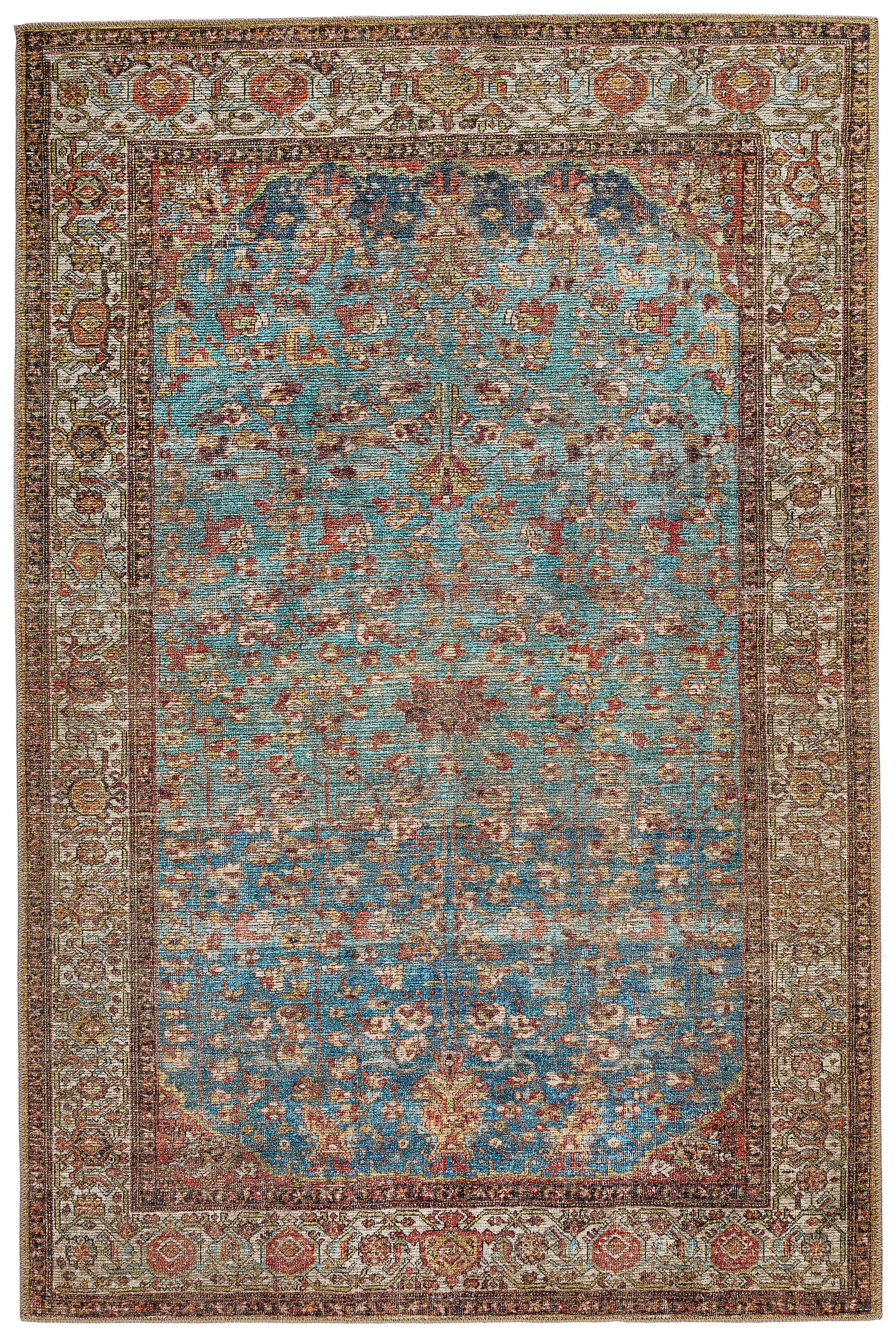 VINTAGE-TEPPICH 130/190 cm Blau  - Blau, LIFESTYLE, Textil (130/190cm) - Novel