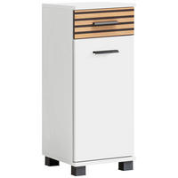 UNTERSCHRANK  - Weiss/Eichefarben, Modern, Holzwerkstoff/Kunststoff (30,3/75,3/32,6cm) - Stylife