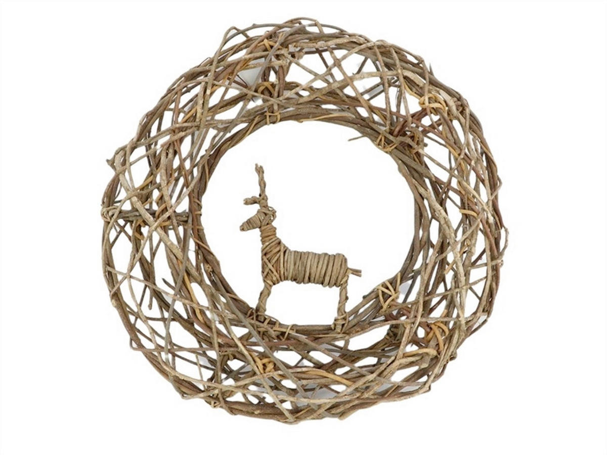 TÜRKRANZ 48/12 cm   - Braun/Naturfarben, Trend, Holz (48/12cm) - X-Mas