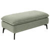 HOCKER in Textil Hellgrün  - Schwarz/Hellgrün, Design, Textil/Metall (130/46/65cm) - Valdera