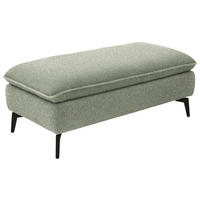 HOCKER in Textil Hellgrün  - Schwarz/Hellgrün, Design, Textil/Metall (130/46/65cm) - Valdera