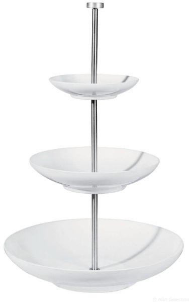POSCHODOVÝ STOJAN - biela, Basics, keramika (47cm) - ASA