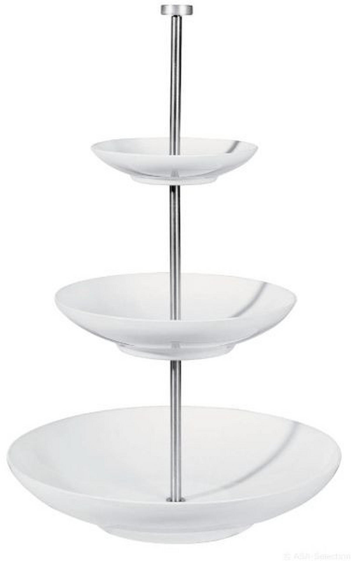 POSCHODOVÝ STOJAN GRANDE    - biela, Basics, keramika (47cm) - ASA