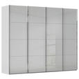 SCHWEBETÜRENSCHRANK 271/223/68 cm 4-türig Grau  - Chromfarben/Grau, Design, Glas/Holzwerkstoff (271/223/68cm) - Novel
