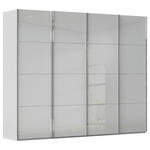 SCHWEBETÜRENSCHRANK 271/223/68 cm 4-türig Grau  - Chromfarben/Grau, Design, Glas/Holzwerkstoff (271/223/68cm) - Novel