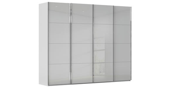 SCHWEBETÜRENSCHRANK 271/223/68 cm 4-türig Grau - Chromfarben/Grau, Design, Glas/Holzwerkstoff (271/223/68cm) - Novel