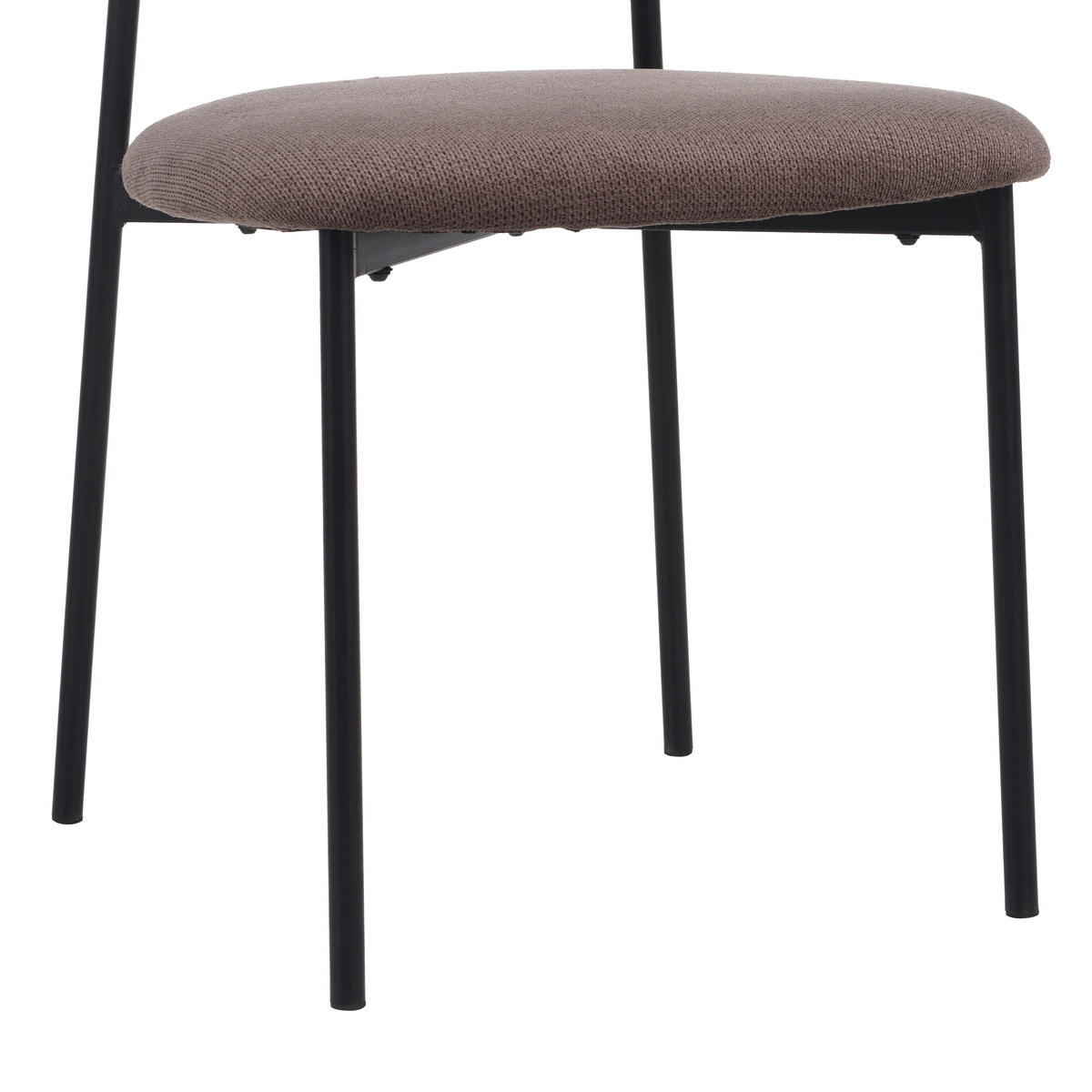VIERFUßSTUHL - Schwarz/Braun, KONVENTIONELL, Textil/Metall (53/80/57cm) - MID.YOU