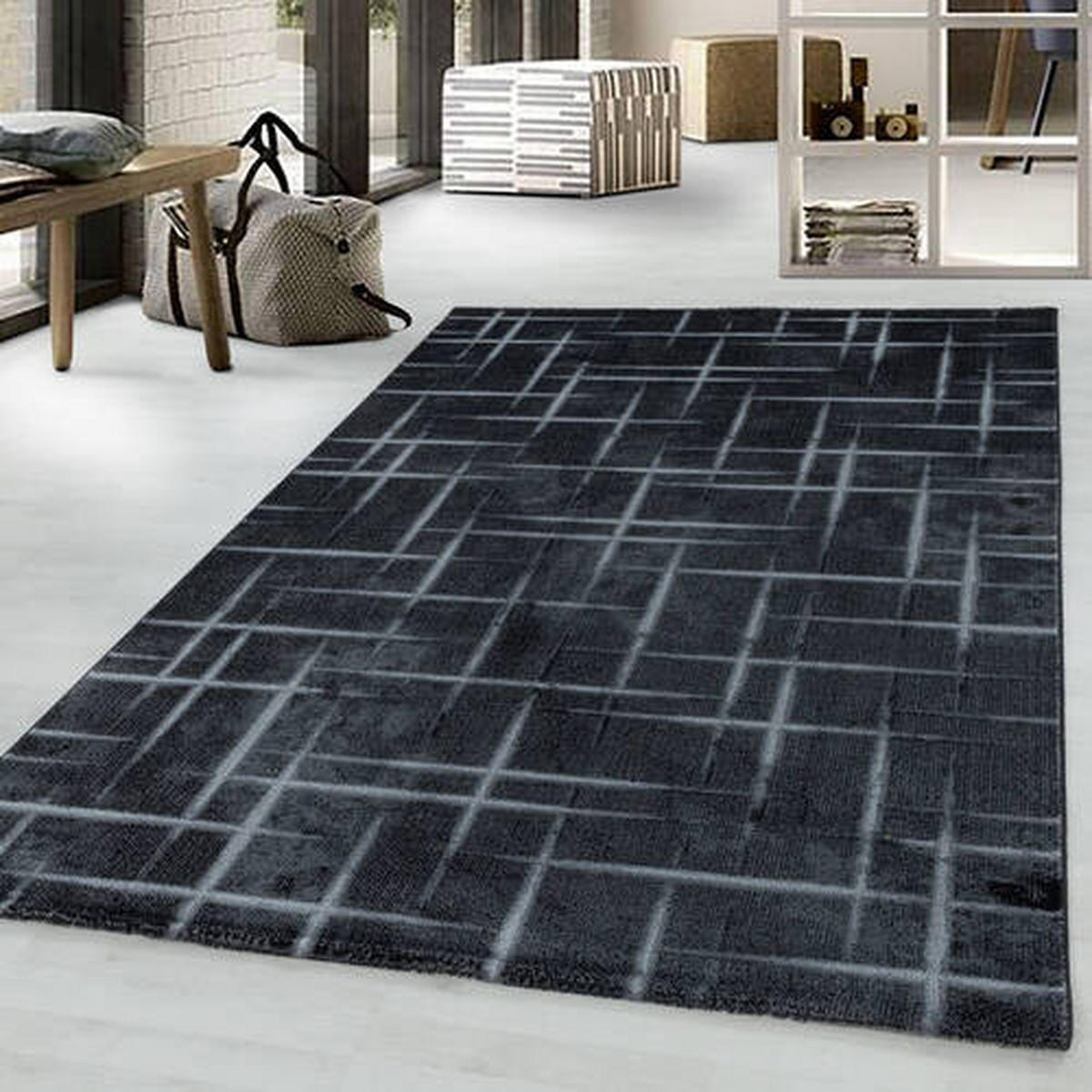 VÄVD MATTA 240/340 cm Costa 3521 Black  - svart, Design, textil (240/340cm)