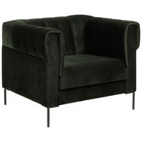 FÅTÖLJ i textil mörkgrå, mörkgrön  - mörkgrå/svart, Design, metall/textil (95/77/85cm)