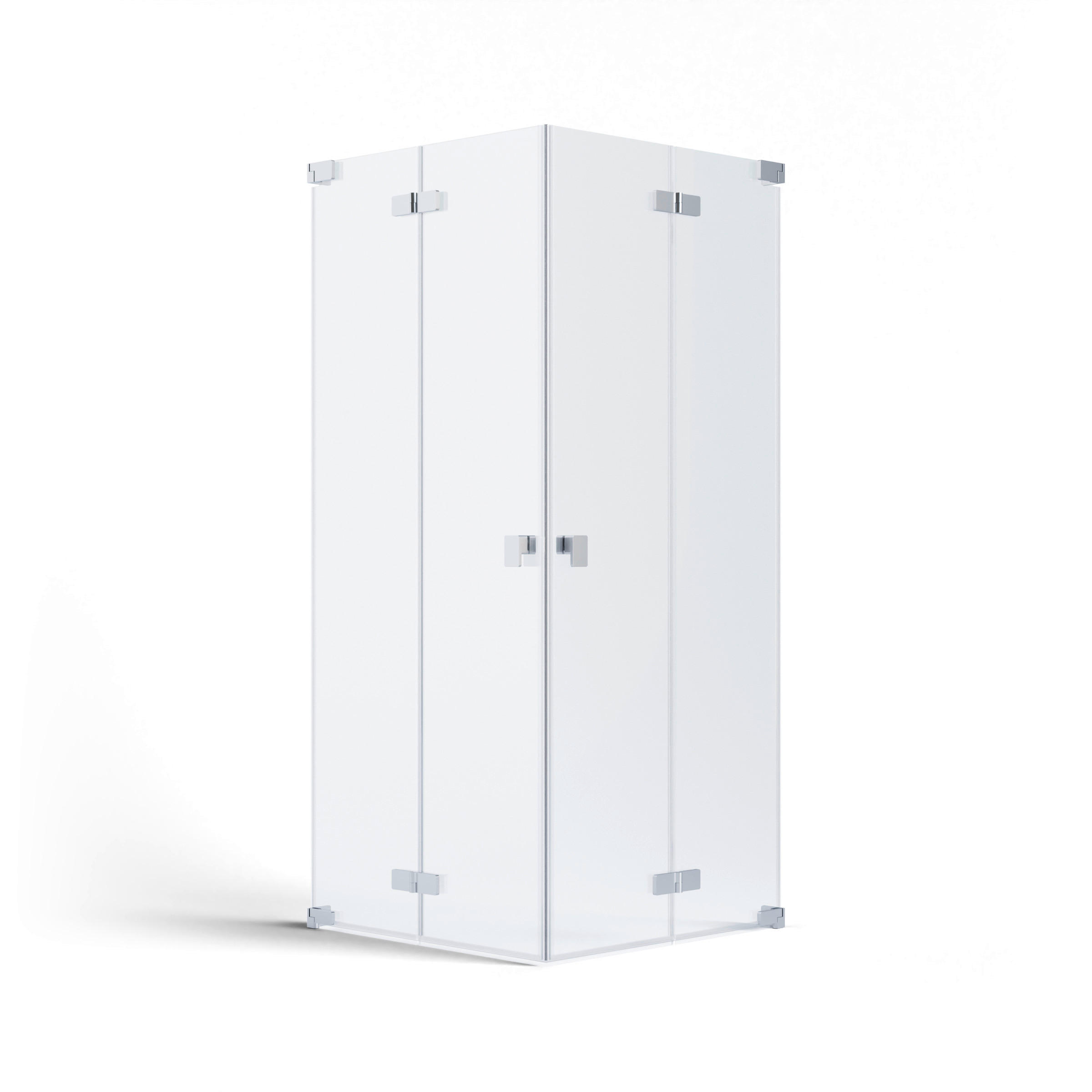 DUSCHKABINE 80/200/90 cm  in Silberfarben  - Silberfarben, MODERN, Glas/Metall (80/200/90cm) - Schöner Wohnen