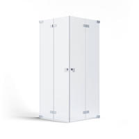 DUSCHKABINE 100/200/80 cm  in Silberfarben  - Silberfarben, MODERN, Glas/Metall (100/200/80cm) - Schöner Wohnen