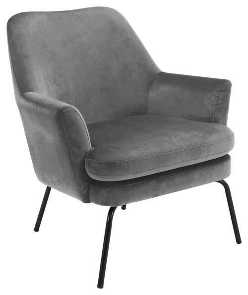 FOTEL - fekete/sötétszürke, Trend, textil/fém (74/83/73cm) - Ambia Home