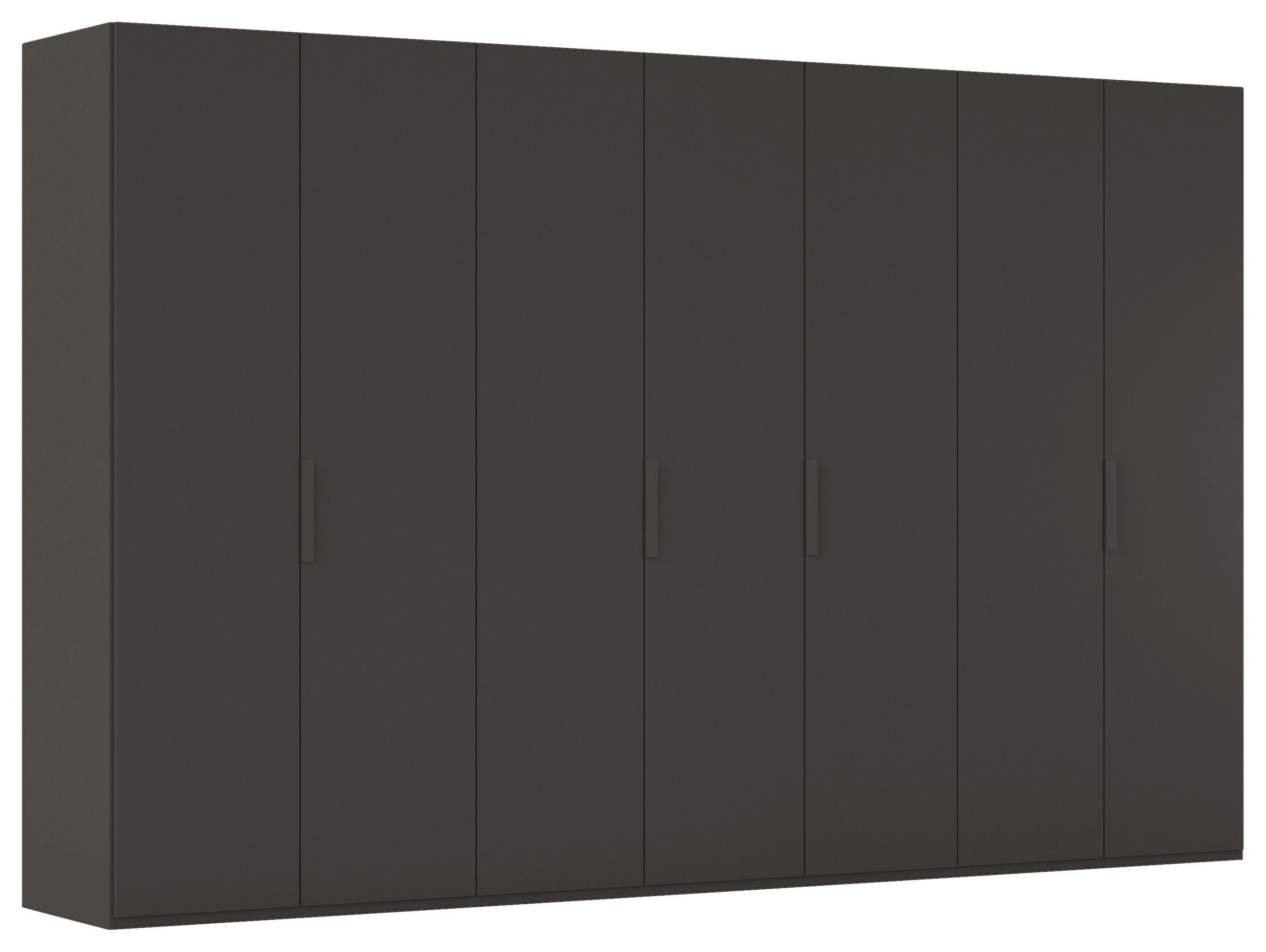 DREHTÜRENSCHRANK 350/223/61 cm,  in Graphitfarben, 7-türig  - Graphitfarben, Basics, Holzwerkstoff/Metall (350/223/61cm) - Novel