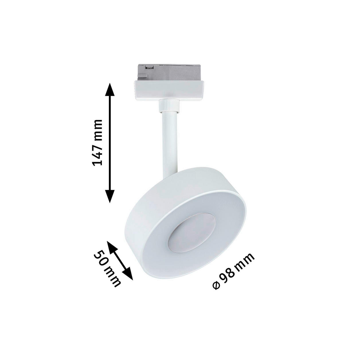 SCHIENENSYSTEM-STRAHLER - Weiß, Basics, Kunststoff/Metall (10/13,5cm) - Paulmann