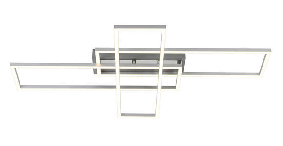 LED-DECKENLEUCHTE 82,5/55/8 cm - Chromfarben/Silberfarben, Basics, Kunststoff/Metall (82,5/55/8cm) - Novel