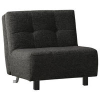 SCHLAFSESSEL Juice Flachgewebe Anthrazit Fußauswahl, Stoffauswahl, Liegefunktion  - Anthrazit/Schwarz, Design, Textil/Metall (85/92/102cm) - Novel