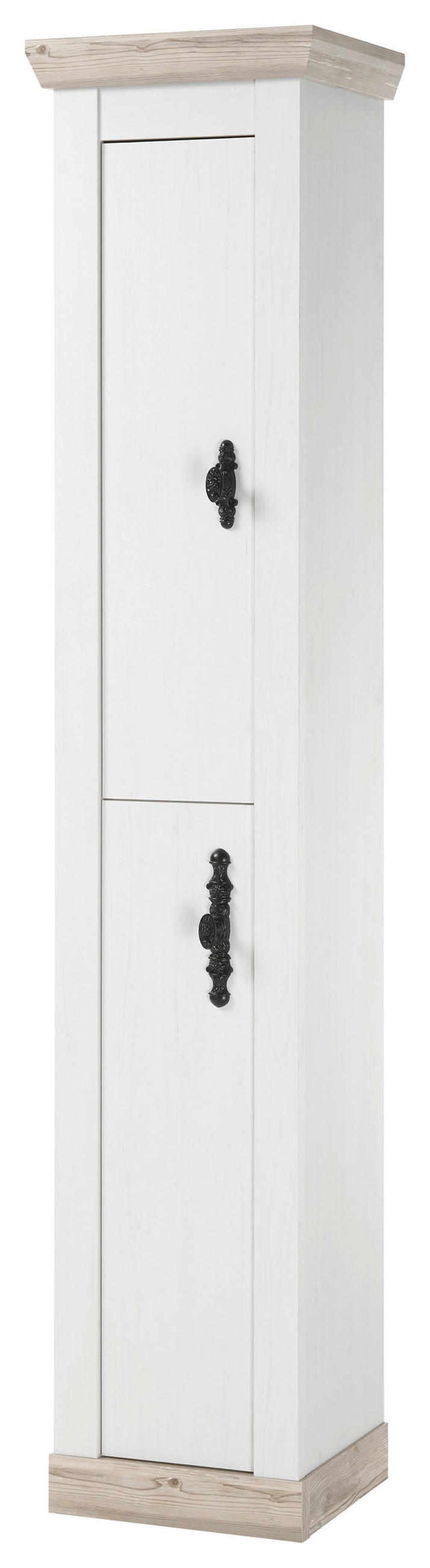 BADEZIMMER 4-teilig  in  - Schwarz/Pinienfarben, Design, Holzwerkstoff/Metall (184/200/46cm) - MID.YOU
