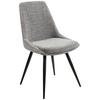 STUHL Leinenoptik Hellgrau Pappel Sperrholz  - Hellgrau/Schwarz, MODERN, Holz/Textil (49/88/59cm) - MID.YOU