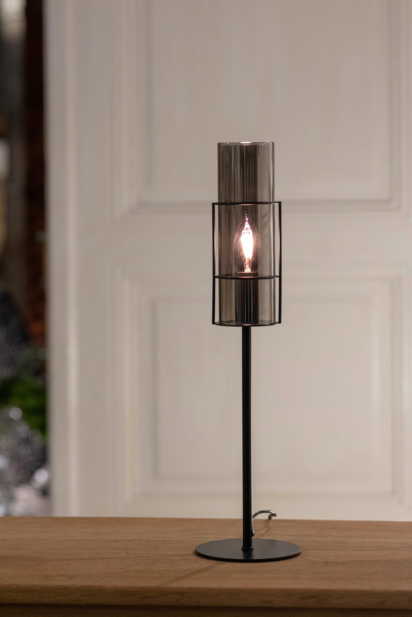TISCHLEUCHTE Torcia 13/50 cm   - Schwarz, Basics, Glas/Metall (13/50cm) - Markslöjd