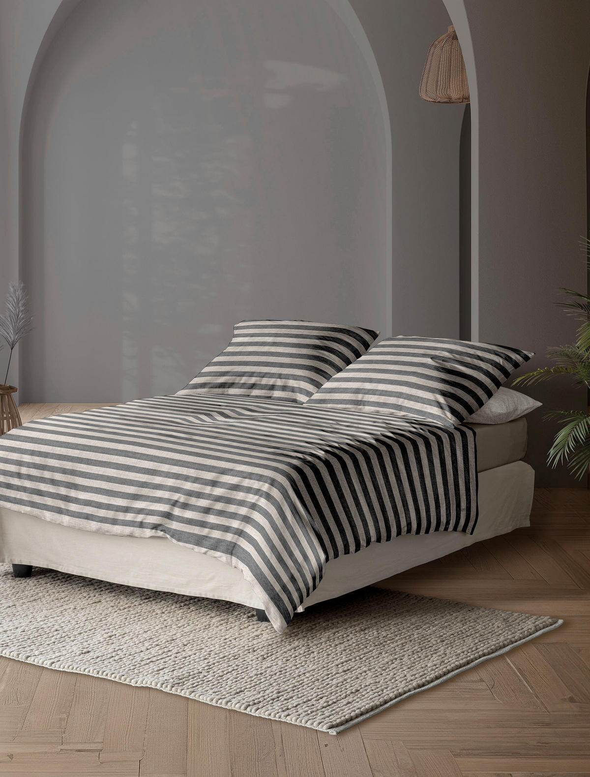 BETTWÄSCHE Makosatin 140/200 cm  - Grau, KONVENTIONELL, Textil (140/200cm) - Irisette